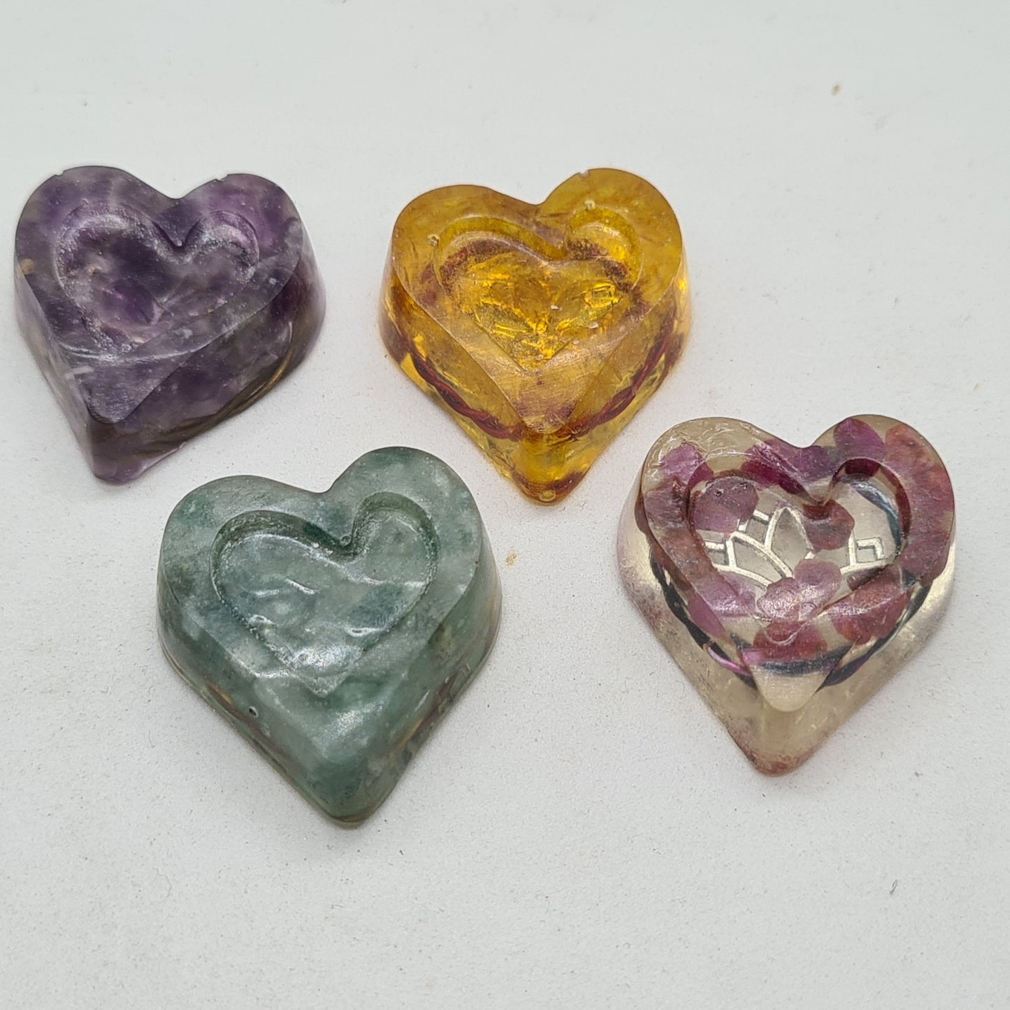 Resin Orgonite Hearts